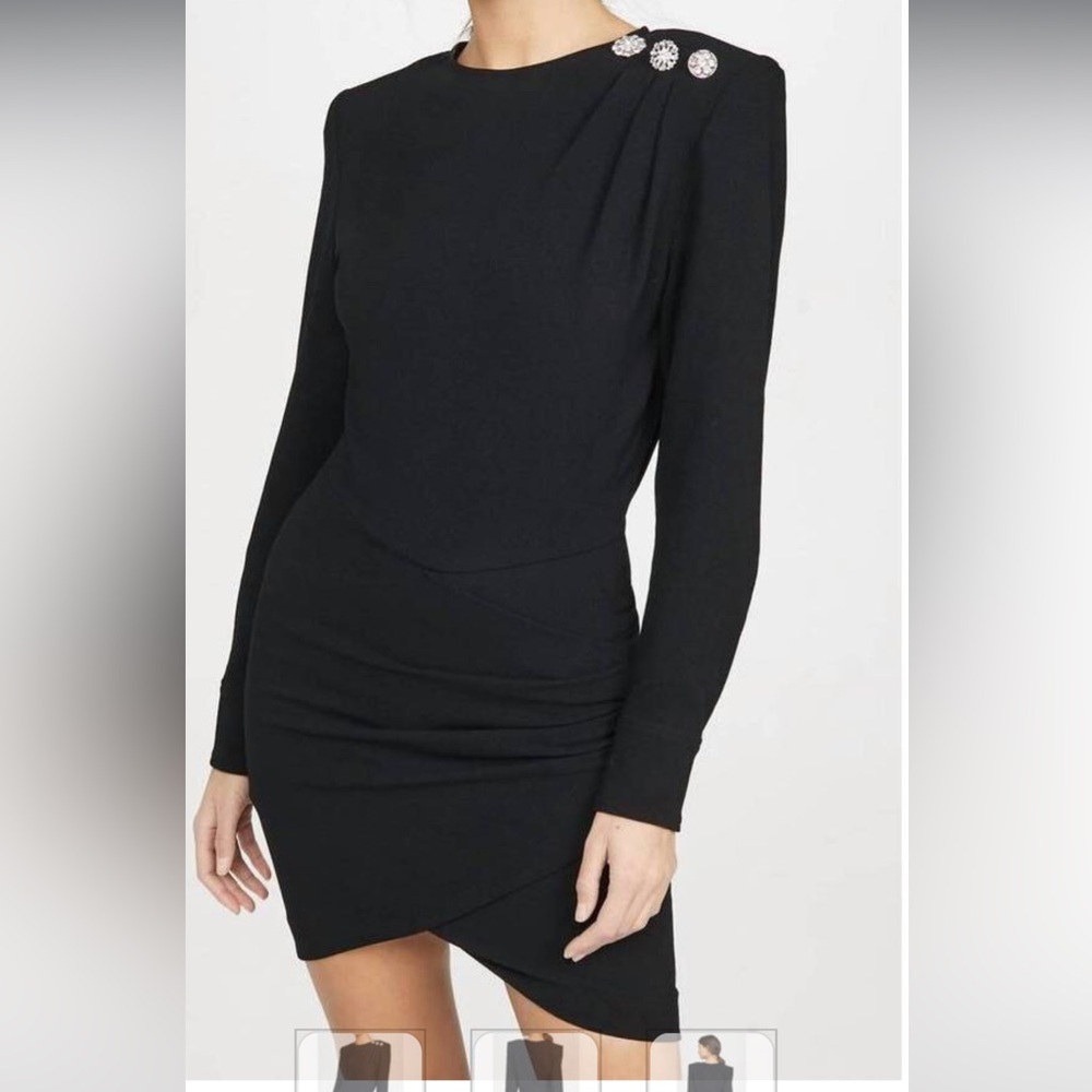 ba&sh Elegant Black Long Sleeve Dress
